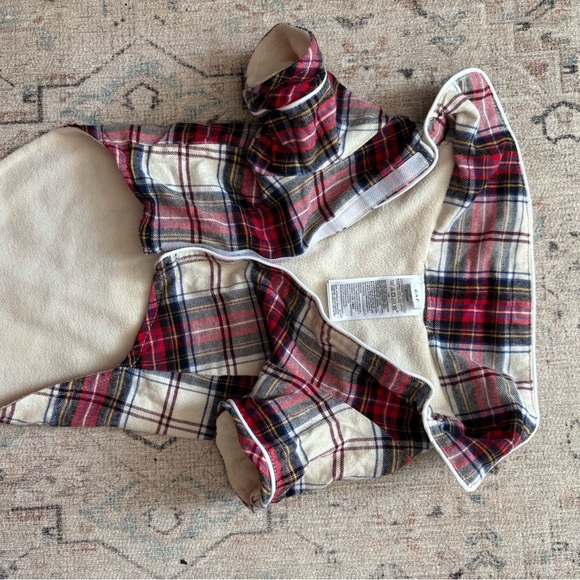 GAP Plaid Dog Pajama with Red and Blue Accents - Picture 1 of 3